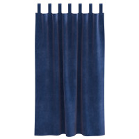 Produktbild för Mörkläggningsgardiner 2 pcs Mörkblå 140 x 175 cm Sammet