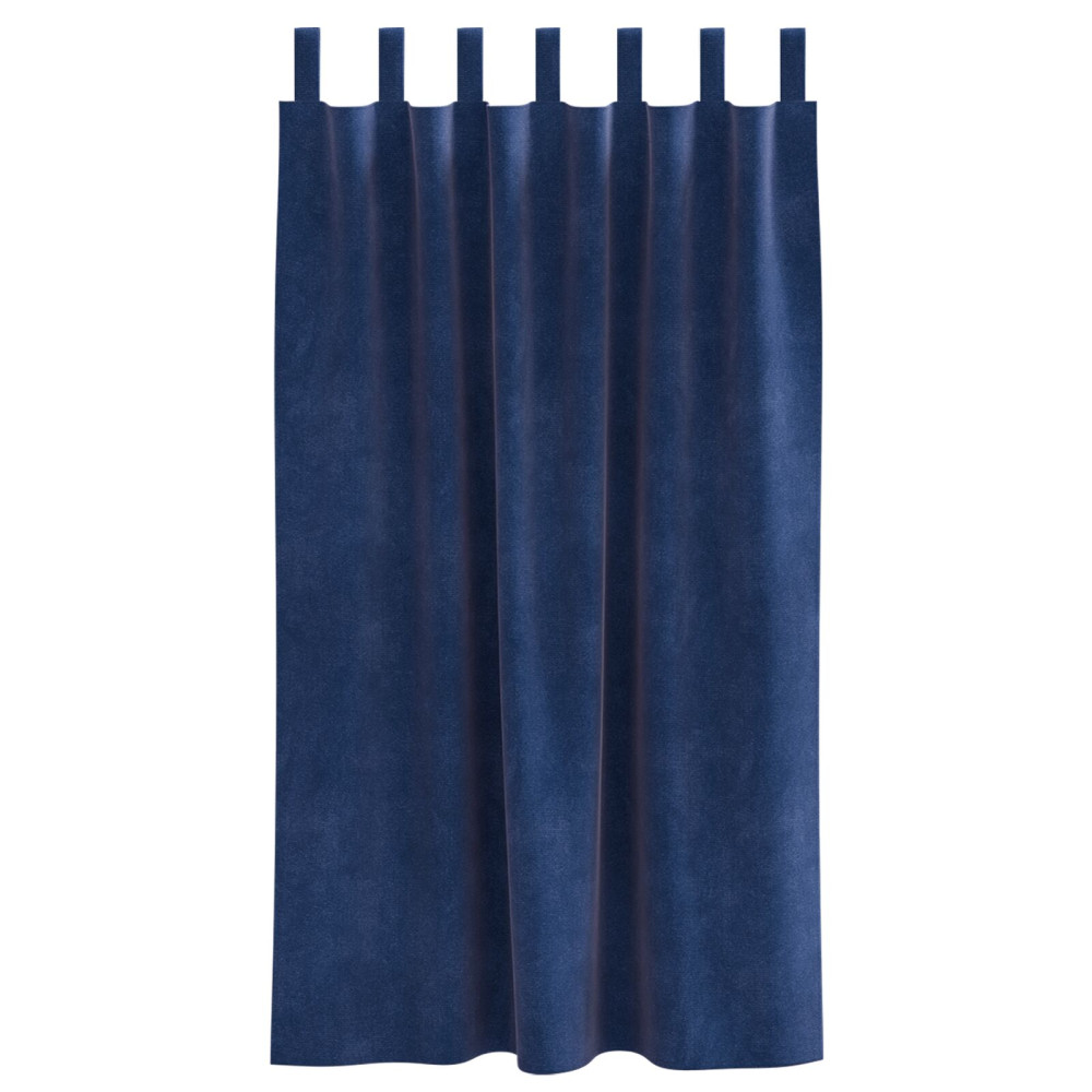Produktbild för Mörkläggningsgardiner 2 pcs Mörkblå 140 x 175 cm Sammet