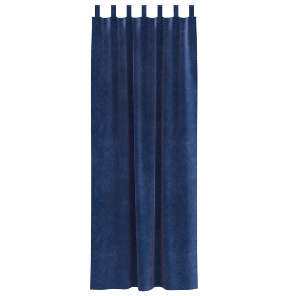 Produktbild för Mörkläggningsgardiner 2 pcs Mörkblå 140 x 225 cm Sammet