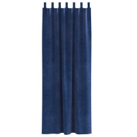 Produktbild för Mörkläggningsgardiner 2 pcs Mörkblå 140 x 260 cm Sammet