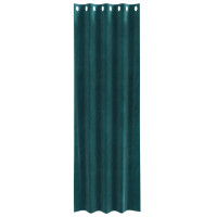 Produktbild för Mörkläggningsgardiner 2 pcs Mörkgrön 140 x 225 cm Sammet