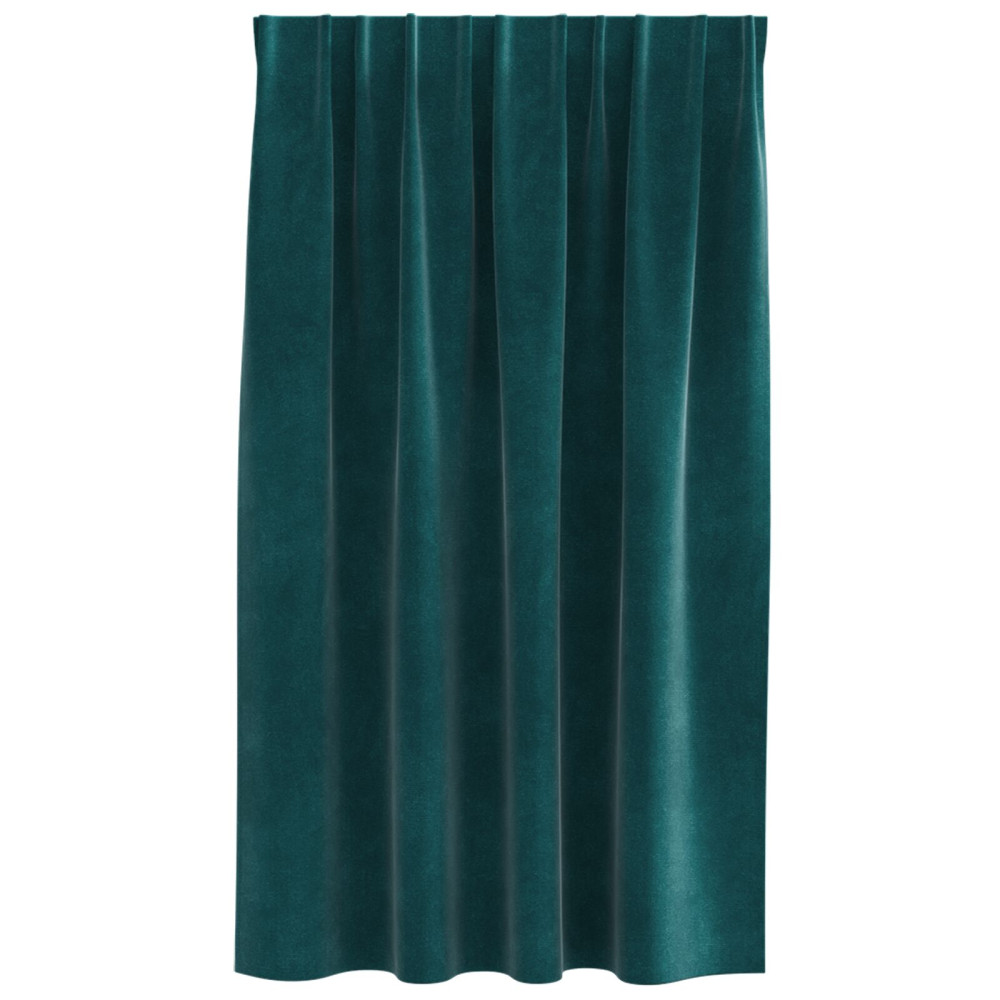 Produktbild för Mörkläggningsgardiner 2 pcs Mörkgrön 140 x 140 cm Sammet