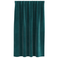 Produktbild för Mörkläggningsgardiner 2 pcs Mörkgrön 140 x 140 cm Sammet