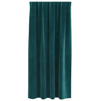 Produktbild för Mörkläggningsgardiner 2 pcs Mörkgrön 140 x 175 cm Sammet