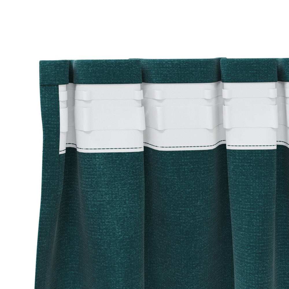 Produktbild för Mörkläggningsgardiner 2 pcs Mörkgrön 140 x 175 cm Sammet