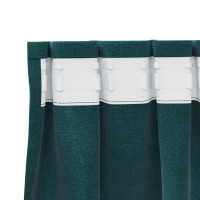 Produktbild för Mörkläggningsgardiner 2 pcs Mörkgrön 140 x 245 cm Sammet