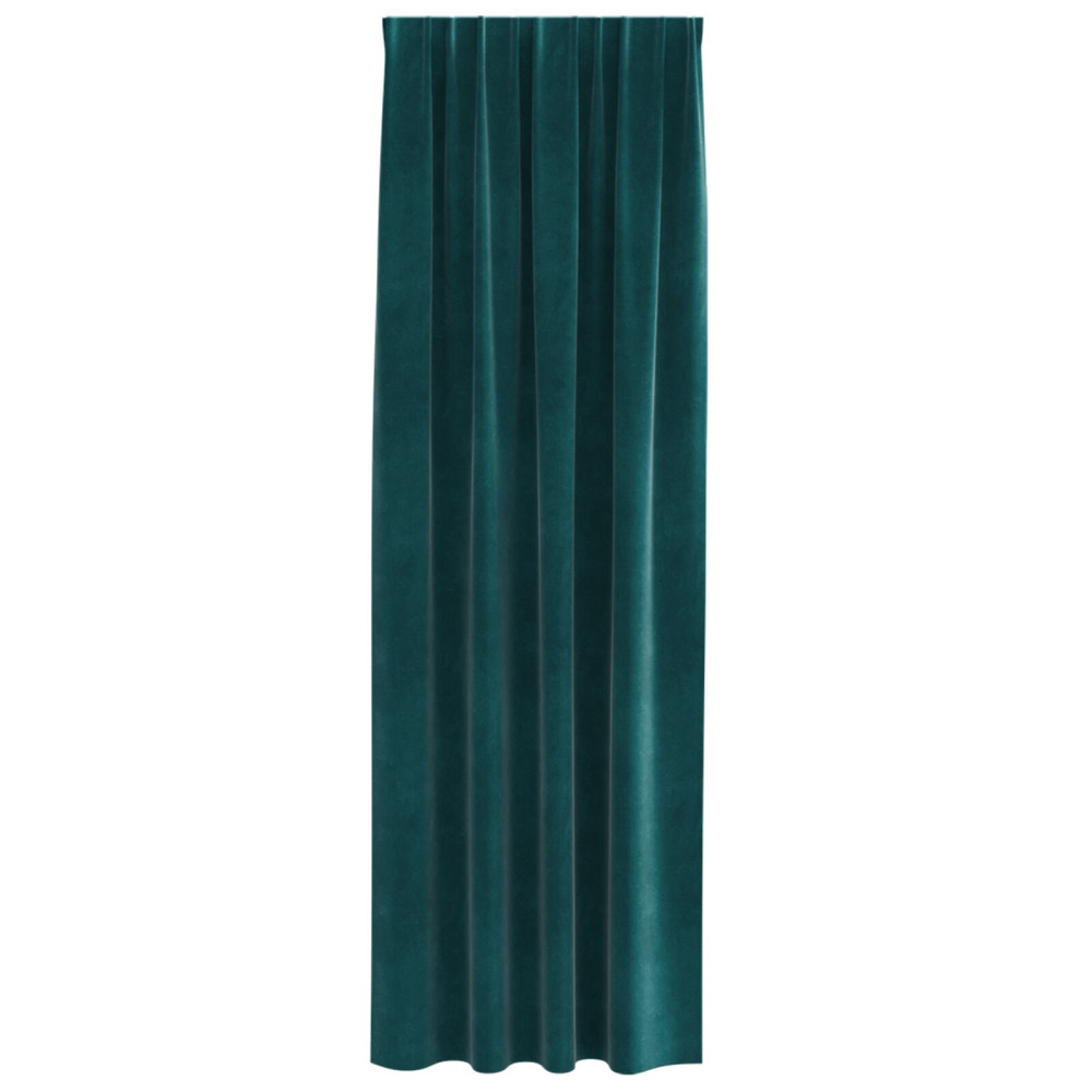 Produktbild för Mörkläggningsgardiner 2 pcs Mörkgrön 140 x 260 cm Sammet