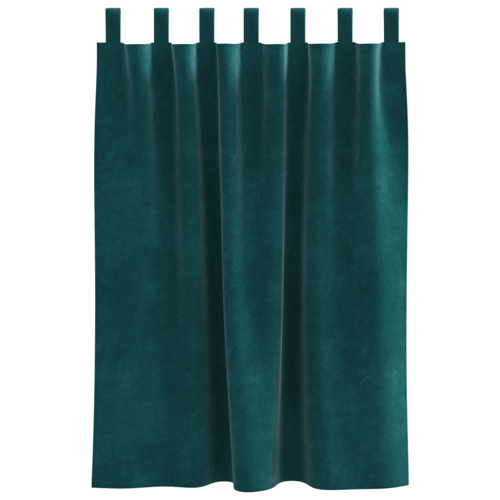 Produktbild för Mörkläggningsgardiner 2 pcs Mörkgrön 140 x 140 cm Sammet