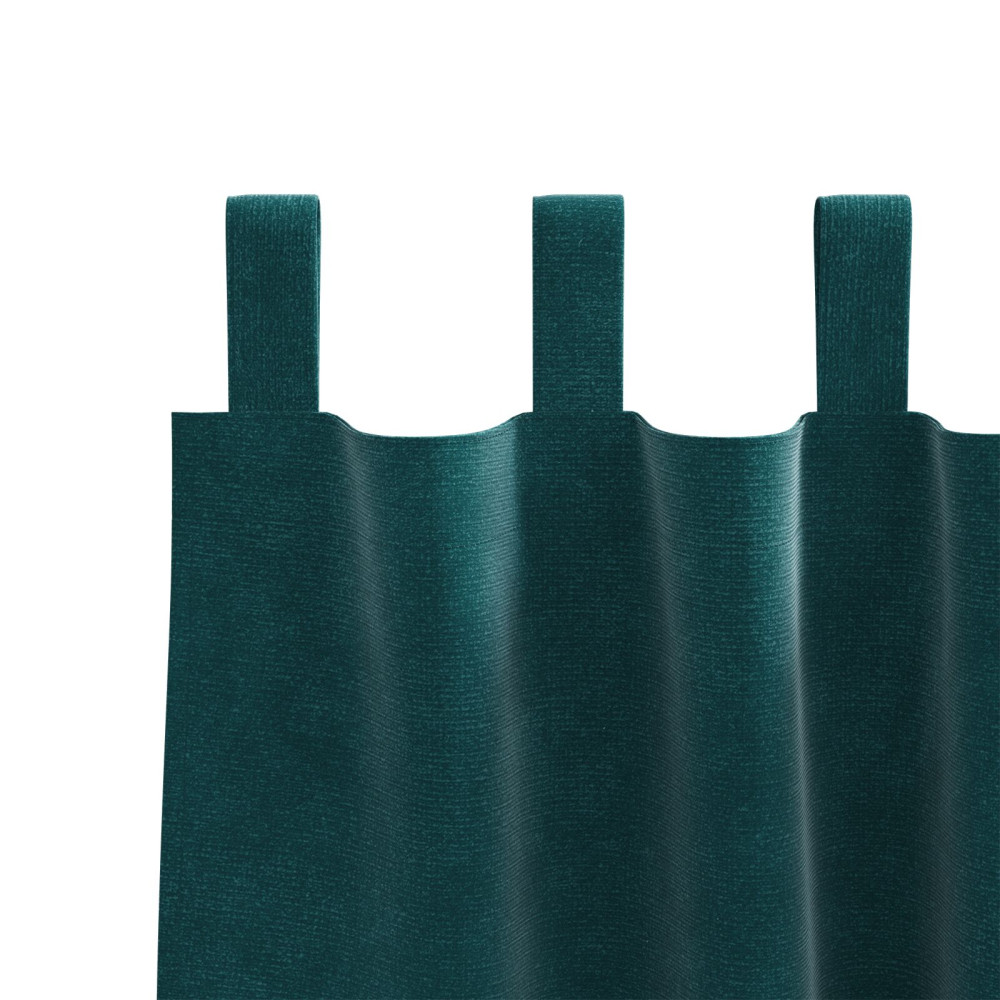 Produktbild för Mörkläggningsgardiner 2 pcs Mörkgrön 140 x 140 cm Sammet