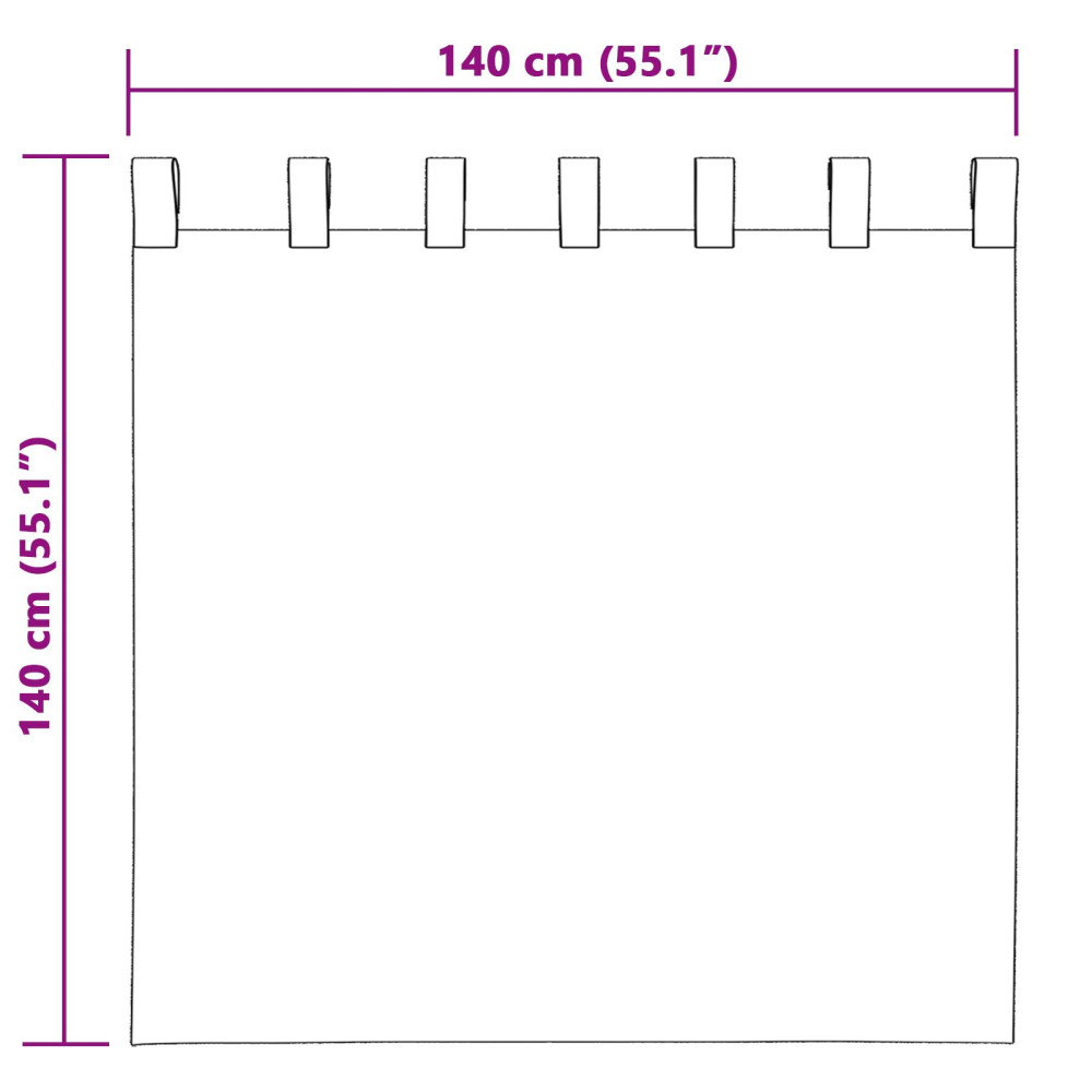 Produktbild för Mörkläggningsgardiner 2 pcs Mörkgrön 140 x 140 cm Sammet