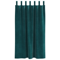 Produktbild för Mörkläggningsgardiner 2 pcs Mörkgrön 140 x 175 cm Sammet