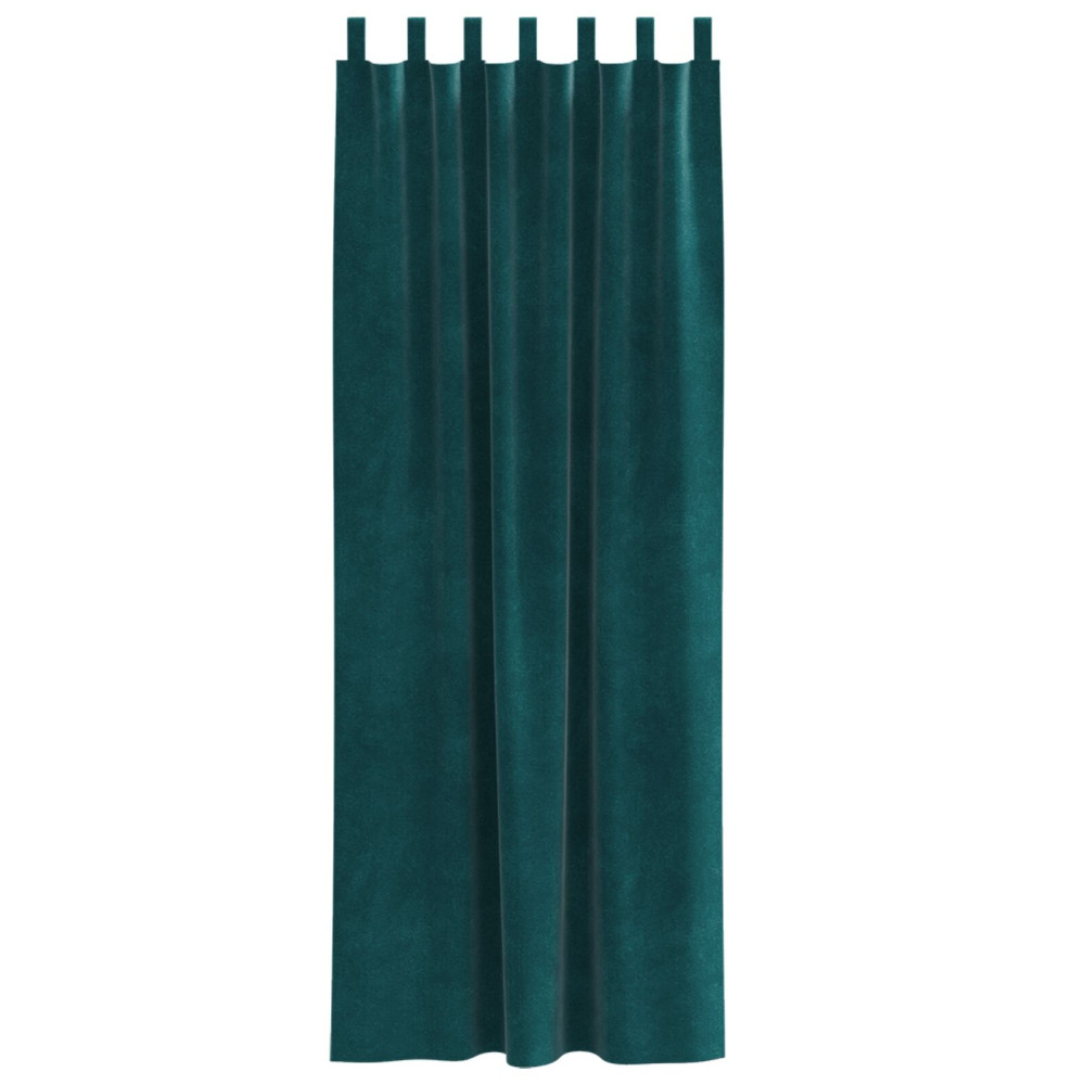 Produktbild för Mörkläggningsgardiner 2 pcs Mörkgrön 140 x 225 cm Sammet
