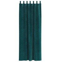 Produktbild för Mörkläggningsgardiner 2 pcs Mörkgrön 140 x 245 cm Sammet