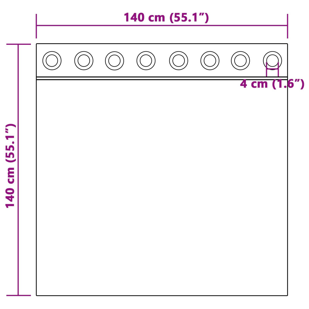 Produktbild för Mörkläggningsgardiner 2 pcs Mörkgrå 140 x 140 cm Sammet