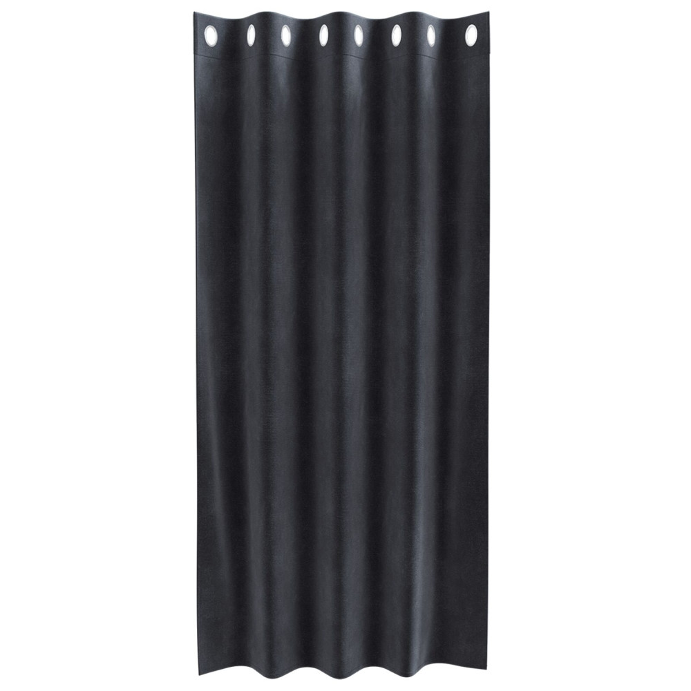 Produktbild för Mörkläggningsgardiner 2 pcs Mörkgrå 140 x 175 cm Sammet