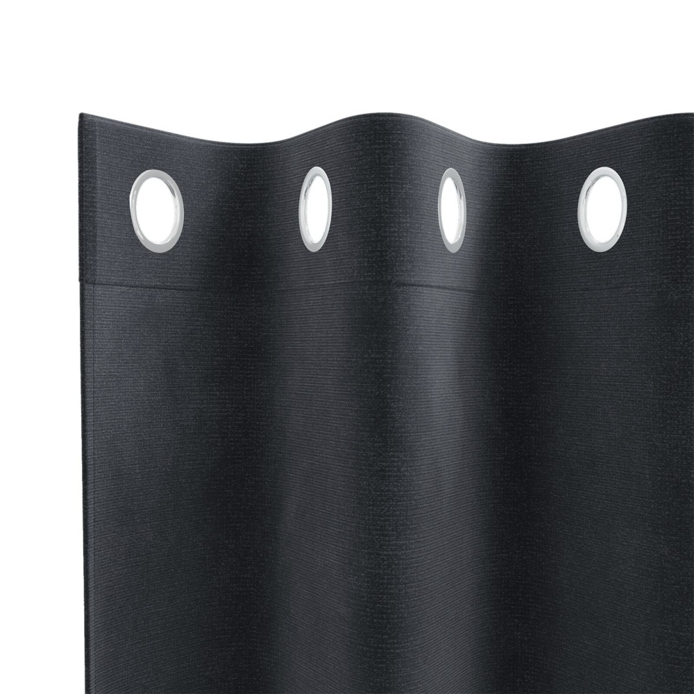 Produktbild för Mörkläggningsgardiner 2 pcs Mörkgrå 140 x 175 cm Sammet
