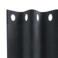 Produktbild för Mörkläggningsgardiner 2 pcs Mörkgrå 140 x 245 cm Sammet