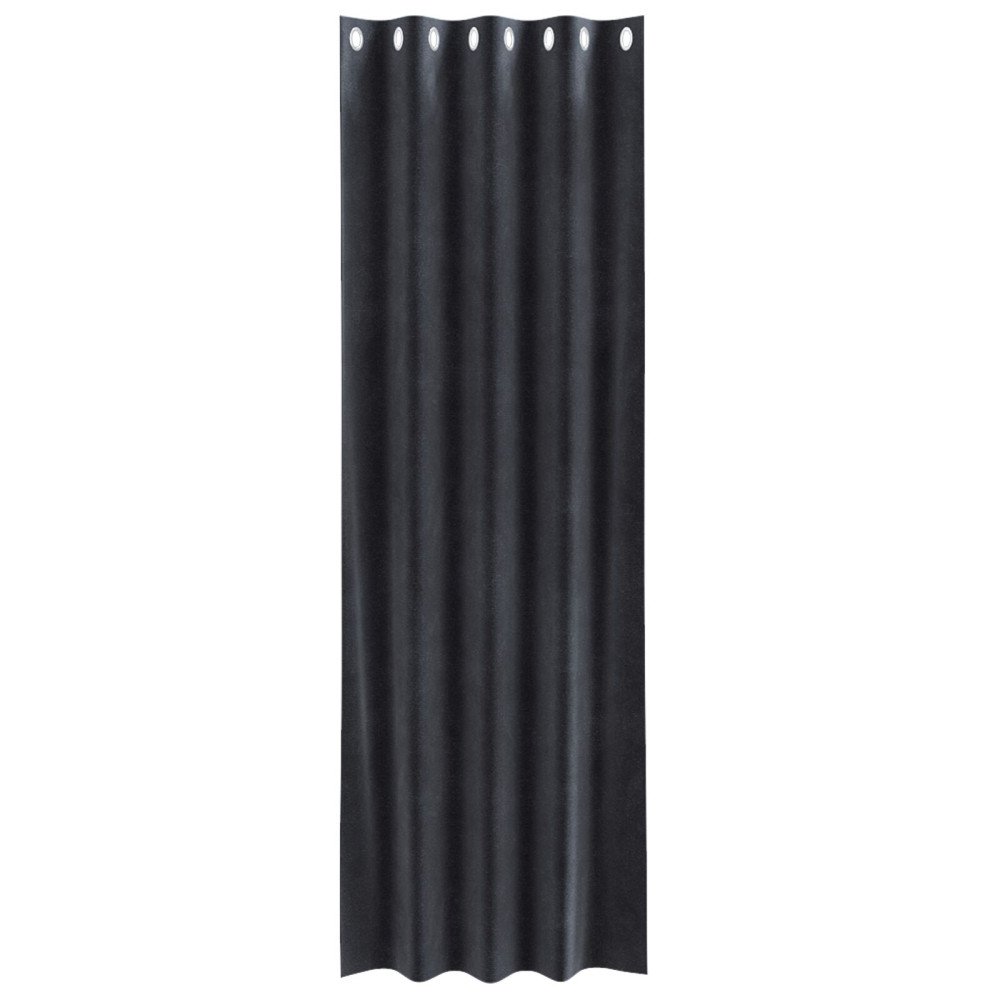 Produktbild för Mörkläggningsgardiner 2 pcs Mörkgrå 140 x 260 cm Sammet