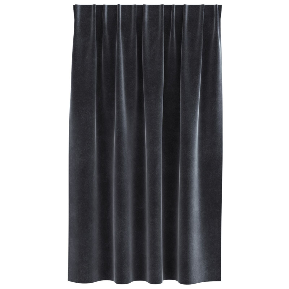 Produktbild för Mörkläggningsgardiner 2 pcs Mörkgrå 140 x 140 cm Sammet