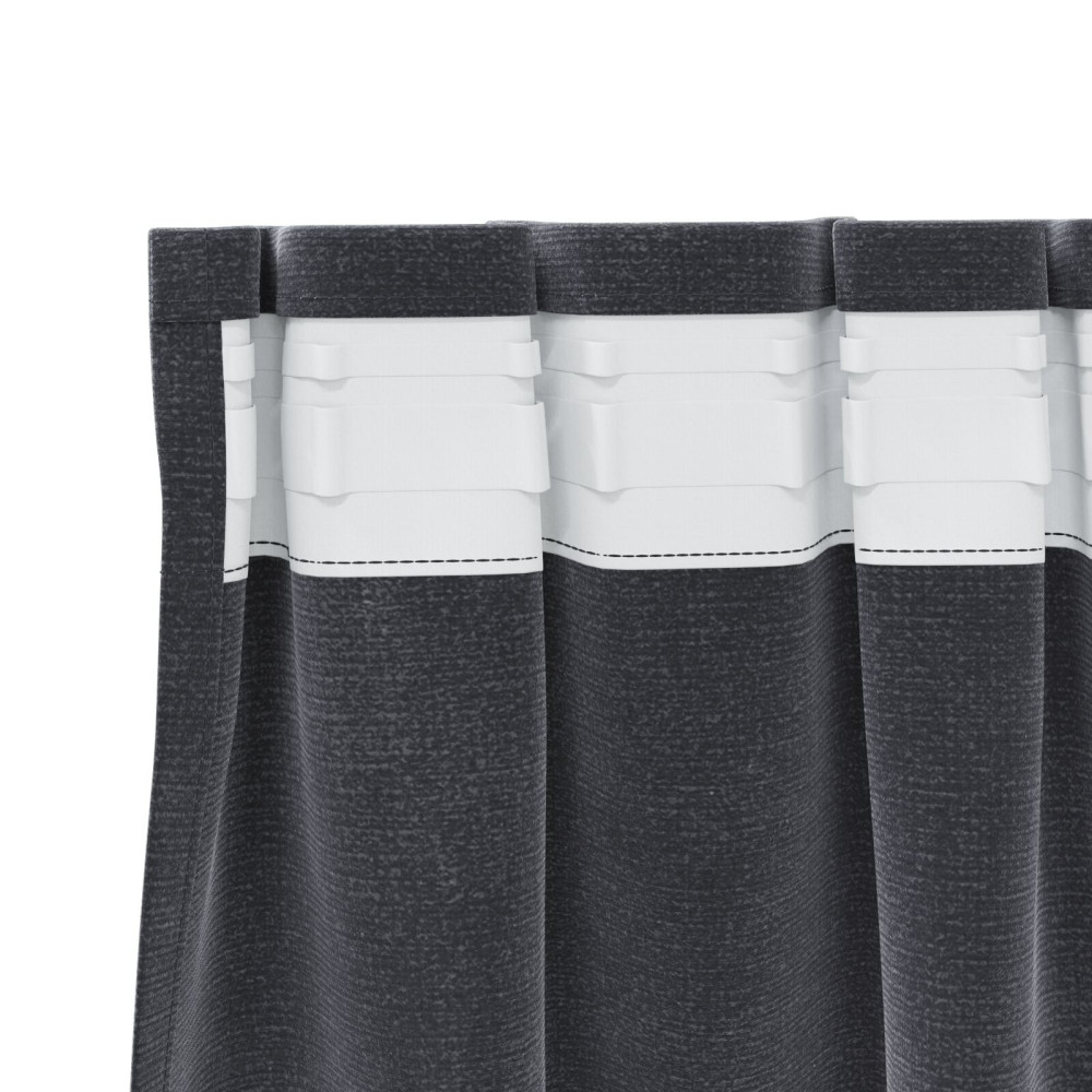 Produktbild för Mörkläggningsgardiner 2 pcs Mörkgrå 140 x 260 cm Sammet