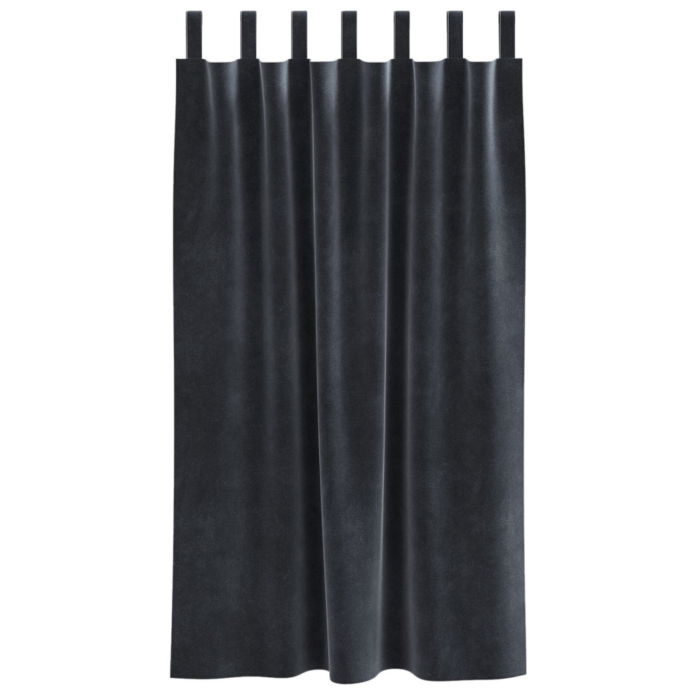 Produktbild för Mörkläggningsgardiner 2 pcs Mörkgrå 140 x 175 cm Sammet