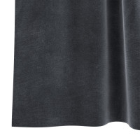 Produktbild för Mörkläggningsgardiner 2 pcs Mörkgrå 140 x 175 cm Sammet