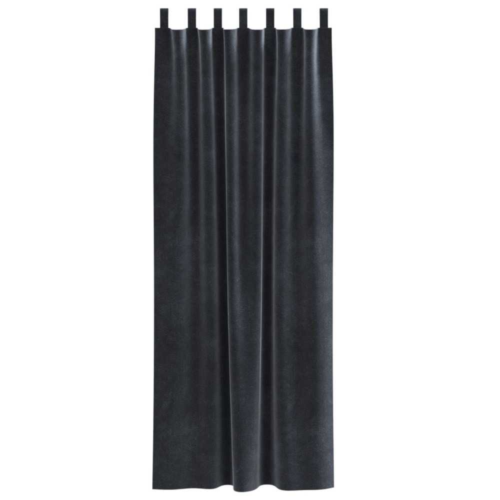 Produktbild för Mörkläggningsgardiner 2 pcs Mörkgrå 140 x 225 cm Sammet