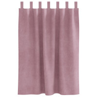 Produktbild för Mörkläggningsgardiner 2 pcs Mörkrosa 140 x 140 cm Sammet