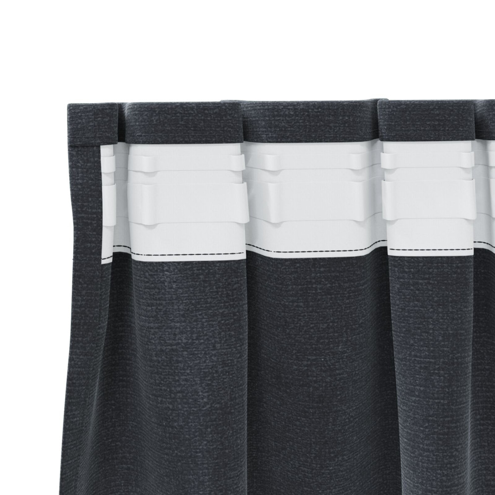 Produktbild för Mörkläggningsgardiner 2 pcs Ljusgrå 140 x 225 cm Sammet