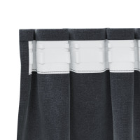 Produktbild för Mörkläggningsgardiner 2 pcs Ljusgrå 140 x 260 cm Sammet