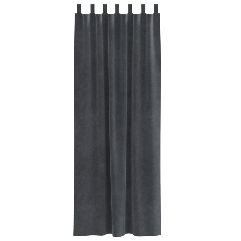 Produktbild för Mörkläggningsgardiner 2 pcs Ljusgrå 140 x 245 cm Sammet