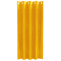 Produktbild för Mörkläggningsgardiner 2 pcs Senapsgul 140 x 175 cm Sammet