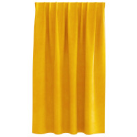 Produktbild för Mörkläggningsgardiner 2 pcs Senapsgul 140 x 140 cm Sammet