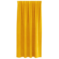 Produktbild för Mörkläggningsgardiner 2 pcs Senapsgul 140 x 175 cm Sammet