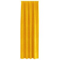 Produktbild för Mörkläggningsgardiner 2 pcs Senapsgul 140 x 225 cm Sammet