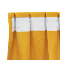 Produktbild för Mörkläggningsgardiner 2 pcs Senapsgul 140 x 260 cm Sammet