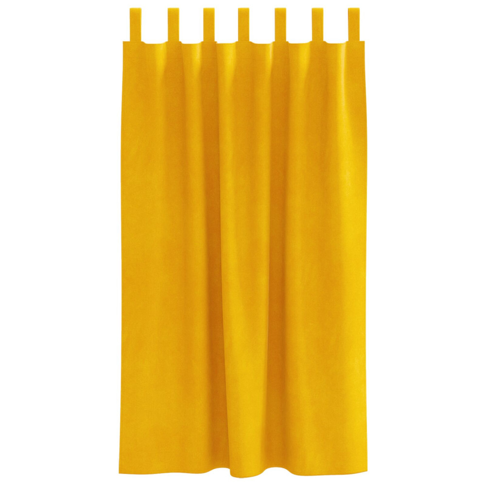Produktbild för Mörkläggningsgardiner 2 pcs Senapsgul 140 x 175 cm Sammet
