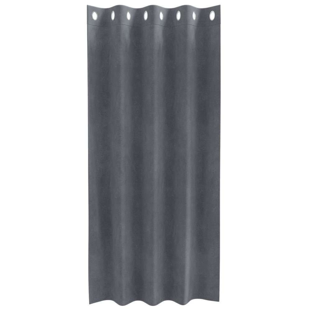 Produktbild för Mörkläggningsgardiner 2 pcs Ljusgrå 140 x 175 cm Sammet
