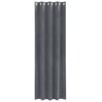Produktbild för Mörkläggningsgardiner 2 pcs Ljusgrå 140 x 260 cm Sammet