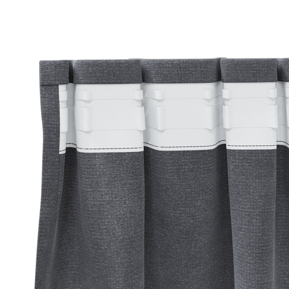 Produktbild för Mörkläggningsgardiner 2 pcs Ljusgrå 140 x 140 cm Sammet