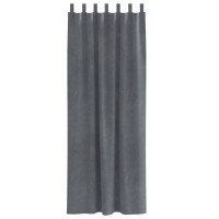 Produktbild för Mörkläggningsgardiner 2 pcs Ljusgrå 140 x 245 cm Sammet