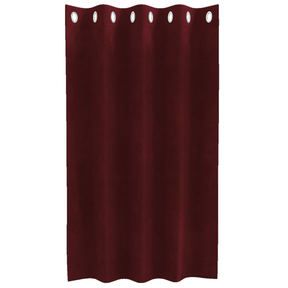Produktbild för Mörkläggningsgardiner 2 pcs Vinröd 140 x 140 cm Sammet