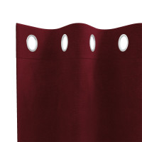 Produktbild för Mörkläggningsgardiner 2 pcs Vinröd 140 x 140 cm Sammet