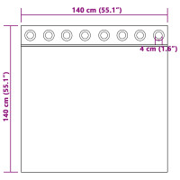 Produktbild för Mörkläggningsgardiner 2 pcs Vinröd 140 x 140 cm Sammet