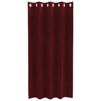 Produktbild för Mörkläggningsgardiner 2 pcs Vinröd 140 x 175 cm Sammet