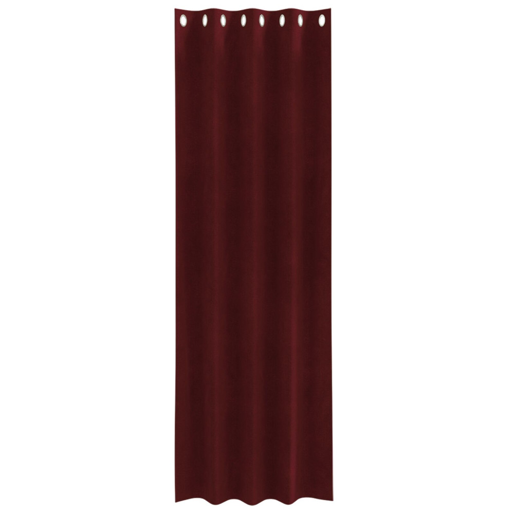 Produktbild för Mörkläggningsgardiner 2 pcs Vinröd 140 x 225 cm Sammet