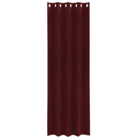 Produktbild för Mörkläggningsgardiner 2 pcs Vinröd 140 x 225 cm Sammet