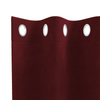 Produktbild för Mörkläggningsgardiner 2 pcs Vinröd 140 x 225 cm Sammet
