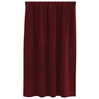 Produktbild för Mörkläggningsgardiner 2 pcs Vinröd 140 x 140 cm Sammet