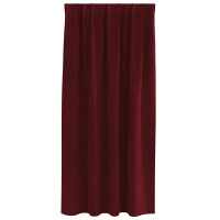Produktbild för Mörkläggningsgardiner 2 pcs Vinröd 140 x 175 cm Sammet